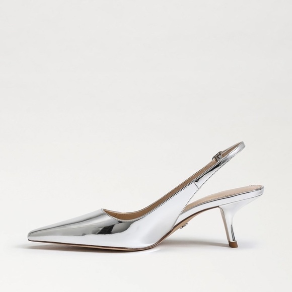 Sam Edelman Bianka Slingback Pump, Soft Silver, Size 8.5M or 8 1/2 Medium - Picture 4 of 16